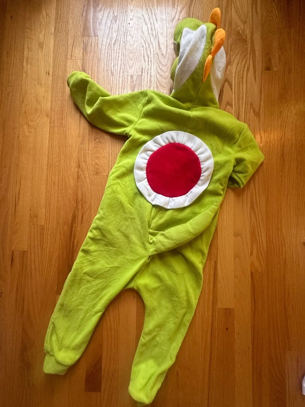 Super Mario Yoshi Kids Halloween Costume Green Hooded Jumpsuit size 6T-7T